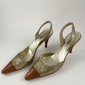 Vintage Prada Two Tone Sling Backs